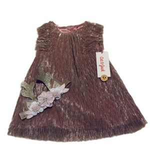 Cat & Jack Dress with Matching Headband (12mo)